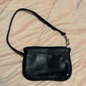 Danilos Black Leather Women's Wristlet Bag